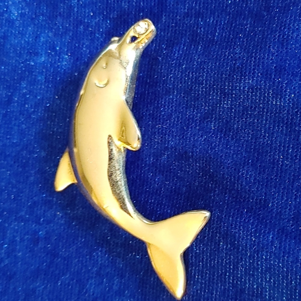 VINTAGE DOLPHIN AAI SIGNED PIN